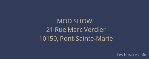 MOD SHOW
