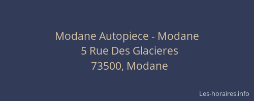 Modane Autopiece - Modane
