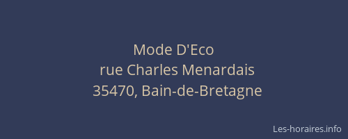 Mode D'Eco