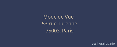 Mode de Vue