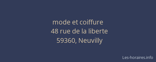 mode et coiffure