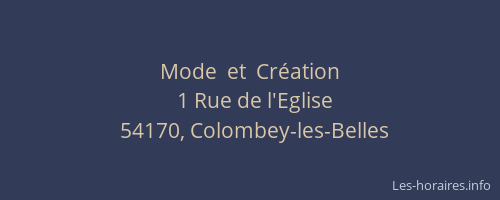 Mode  et  Cr&eacute;ation
