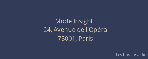 Mode Insight
