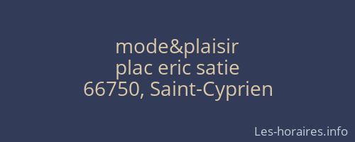 mode&amp;plaisir