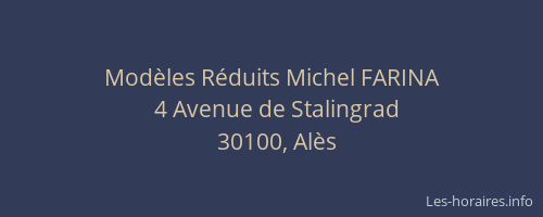 Modèles Réduits Michel FARINA