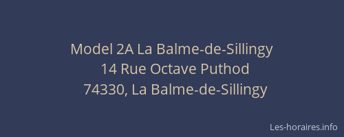 Model 2A La Balme-de-Sillingy