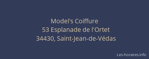 Model's Coiffure