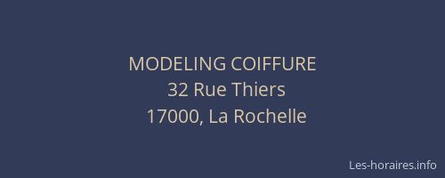 MODELING COIFFURE