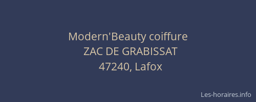 Modern'Beauty coiffure
