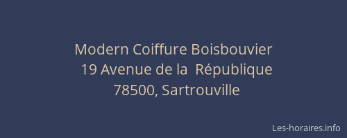 Modern Coiffure Boisbouvier