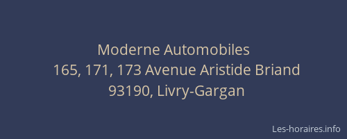 Moderne Automobiles