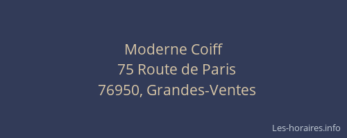 Moderne Coiff
