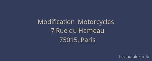 Modification  Motorcycles