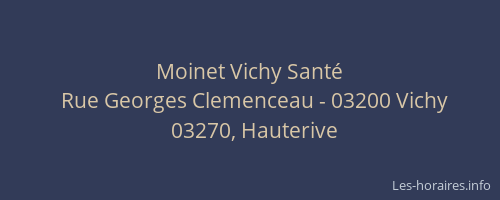 Moinet Vichy Santé
