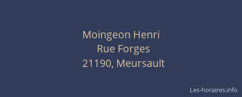 Moingeon Henri