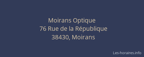 Moirans Optique