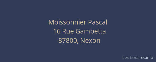 Moissonnier Pascal