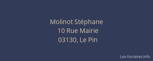 Molinot Stéphane