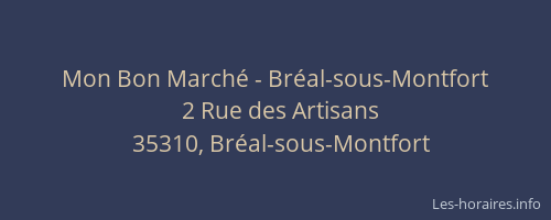 Mon Bon Marché - Bréal-sous-Montfort