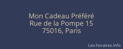 Mon Cadeau Préféré