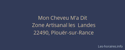 Mon Cheveu M'a Dit