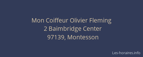 Mon Coiffeur Olivier Fleming