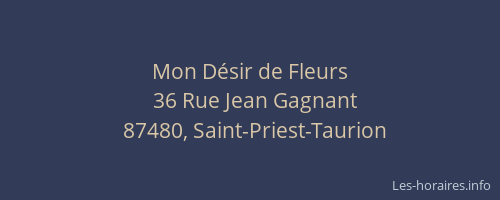 Mon D&eacute;sir de Fleurs