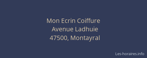 Mon Ecrin Coiffure