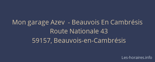 Mon garage Azev  - Beauvois En Cambrésis