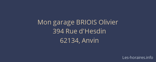 Mon garage BRIOIS Olivier