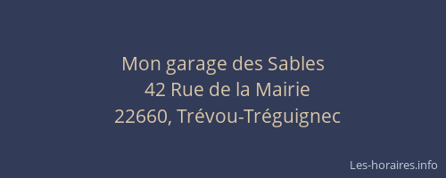 Mon garage des Sables