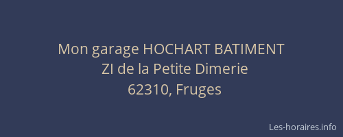 Mon garage HOCHART BATIMENT