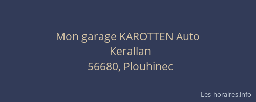 Mon garage KAROTTEN Auto