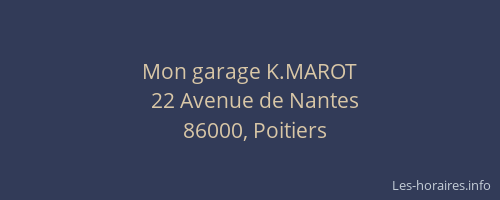 Mon garage K.MAROT