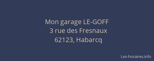Mon garage LE-GOFF