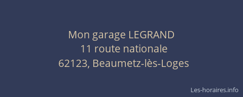 Mon garage LEGRAND