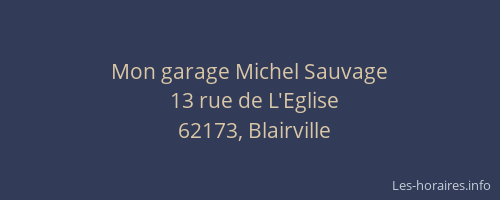 Mon garage Michel Sauvage