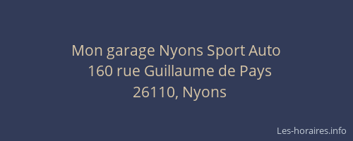 Mon garage Nyons Sport Auto