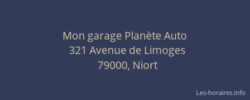 Mon garage Planète Auto