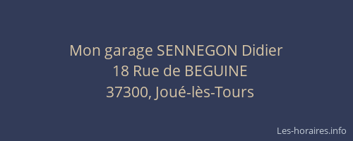 Mon garage SENNEGON Didier