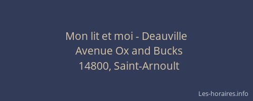 Mon lit et moi - Deauville