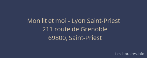 Mon lit et moi - Lyon Saint-Priest