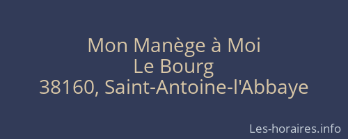 Mon Manège à Moi