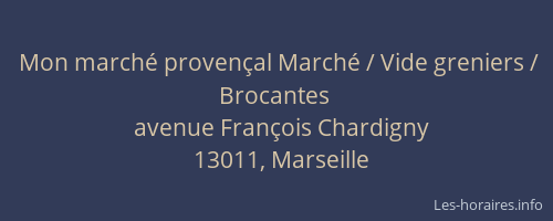 Mon marché provençal Marché / Vide greniers / Brocantes