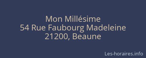 Mon Millésime