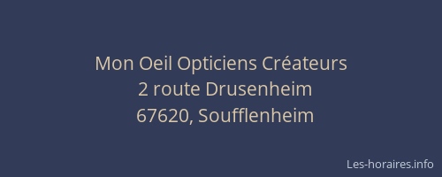 Mon Oeil Opticiens Créateurs