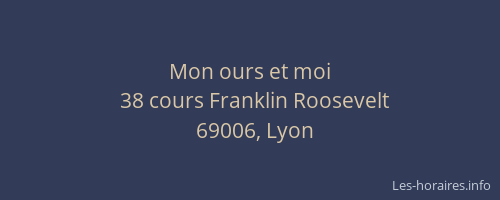 Mon ours et moi