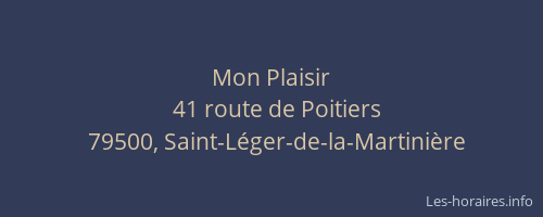 Mon Plaisir