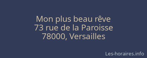 Mon plus beau rêve