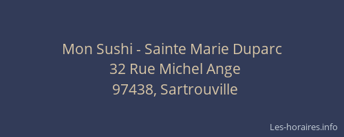 Mon Sushi - Sainte Marie Duparc